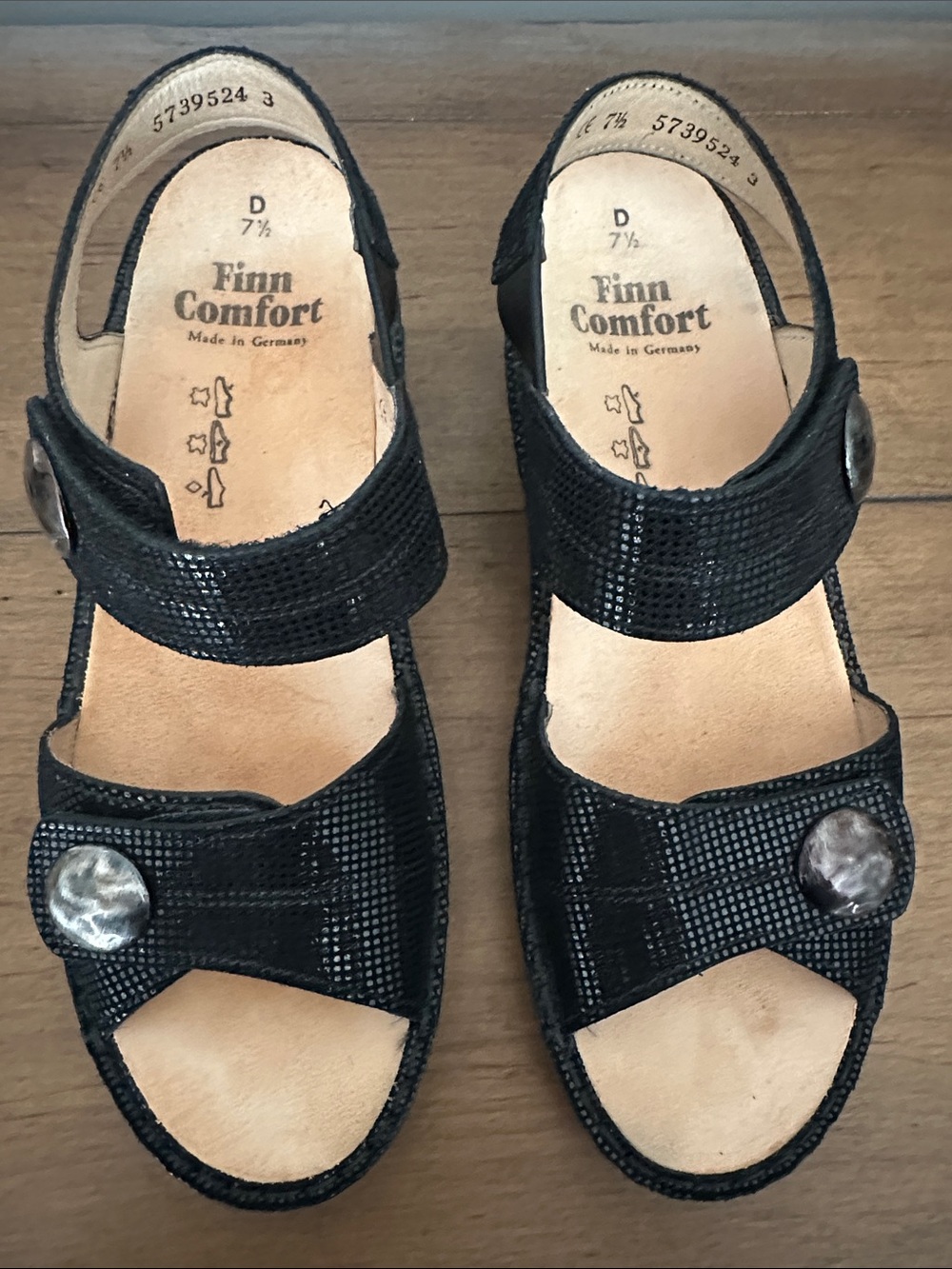 Finn Comfort Alanya Leather Sandals, Size 7.5